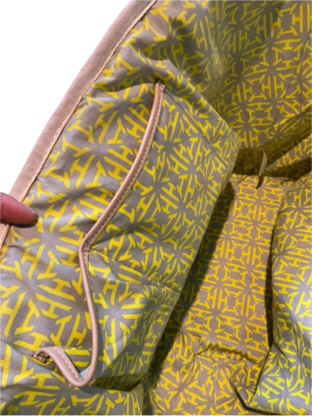 India Hicks Natural Straw Tote with Neon Yellow & Deep Red Tassel - Picture 10 of 16
